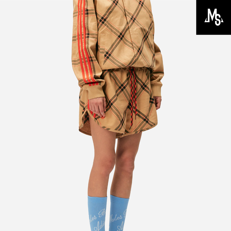 Adidas格纹针织运动短裤