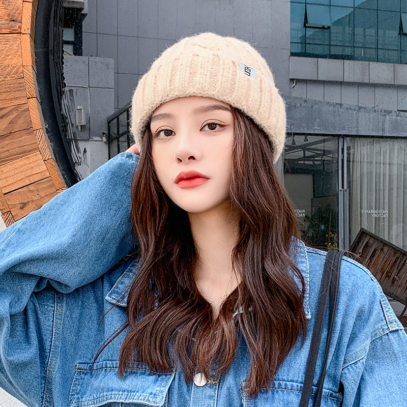 帽子女秋冬加厚保暖针织帽明星同款韩版时尚百搭小清新毛线帽网红