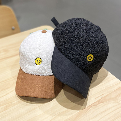 羊羔绒秋冬季时尚风加厚棒球帽