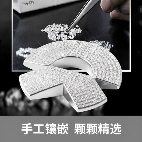 蔚来新ES6ES8EC6ET5T改装镶钻石前后车标ES7ET7ET9金属标志装饰贴