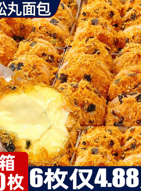 海苔肉松丸面包整箱早餐零食休闲食品小吃奶酪夹心泡芙蛋糕点心