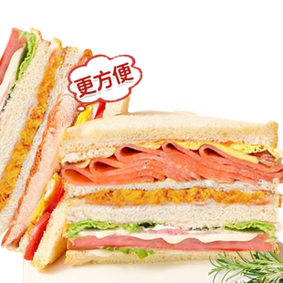 三明治早餐面包整箱鸡肉芝士夹心吐司零食肉松早餐懒人速食品充饥