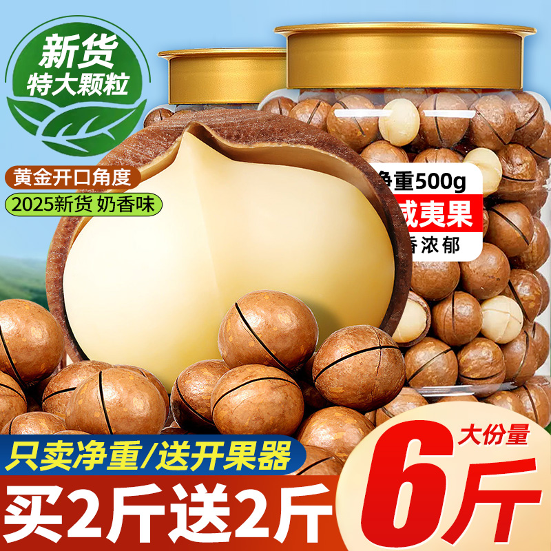 夏威夷果坚果批发旗舰店整箱5斤2024年新年货原奶香味无零食添加