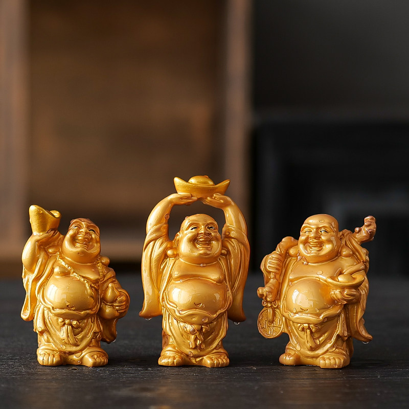 静之自然变色茶宠弥勒佛摆件