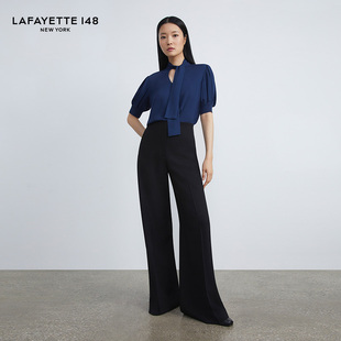 拉飞逸骆驼绒通勤直筒及地长裤 LAFAYETTE148 25早春新款