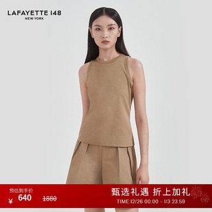 工字背心内搭上衣 圆领修身 LAFAYETTE148 拉飞逸