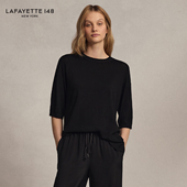 羊毛针织上衣 拉飞逸落肩圆领半袖 26春夏新款 LAFAYETTE148