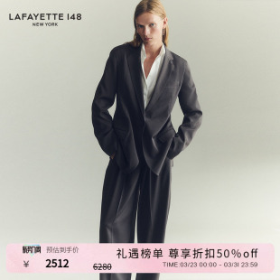 西裤 LAFAYETTE148 拉飞逸WYATT桑蚕丝褶裥直筒裤
