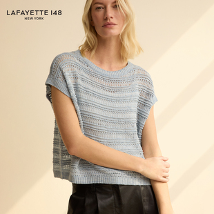 拉飞逸奥斯曼针织提花丝麻上衣 LAFAYETTE148 25秋新款