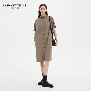 衬衫 连衣裙 拉飞逸直身棉府绸短袖 LAFAYETTE148