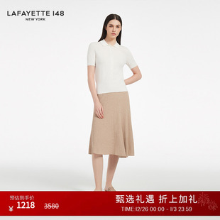 针织上衣 POLO领短袖 LAFAYETTE148 拉飞逸修身