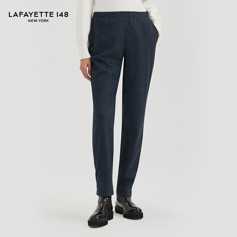 LAFAYETTE148松紧腰通勤长裤