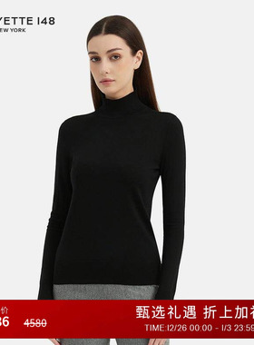 LAFAYETTE148/拉飞逸修身立领羊毛针织上衣