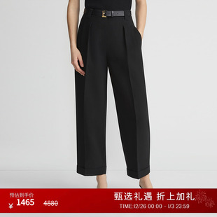 西裤 LAFAYETTE148 拉飞逸Wyatt褶裥直筒九分裤