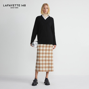 LAFAYETTE148 半裙 拉飞逸H型复古格纹长款