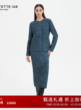 LAFAYETTE148/拉飞逸 织带绣花收腰圆领夹克