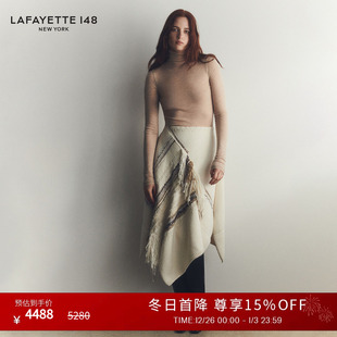 拉飞逸堆堆领轻薄修身 LAFAYETTE148 羊绒针织上衣 25秋冬新款