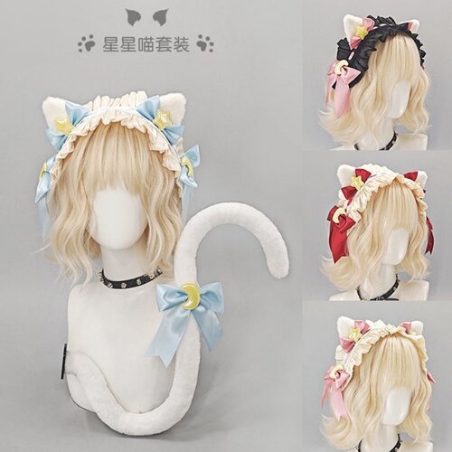 洛丽塔甜美毛绒猫耳发带漫展头饰