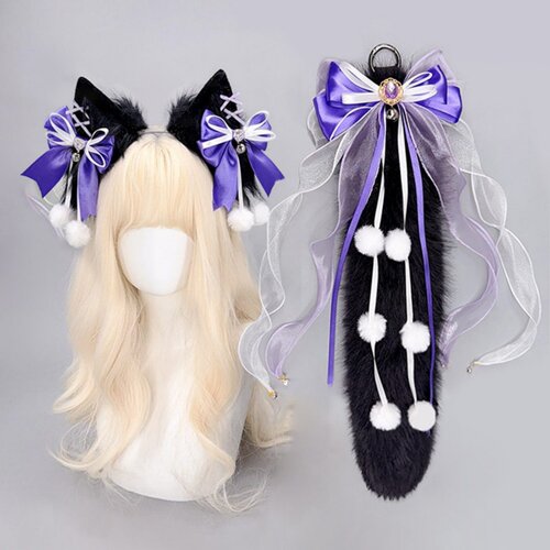 Lolita古风兽耳发箍毛绒尾巴配饰