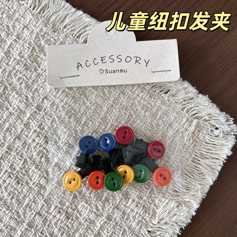 创意新款彩色纽扣儿童拇指发圈
