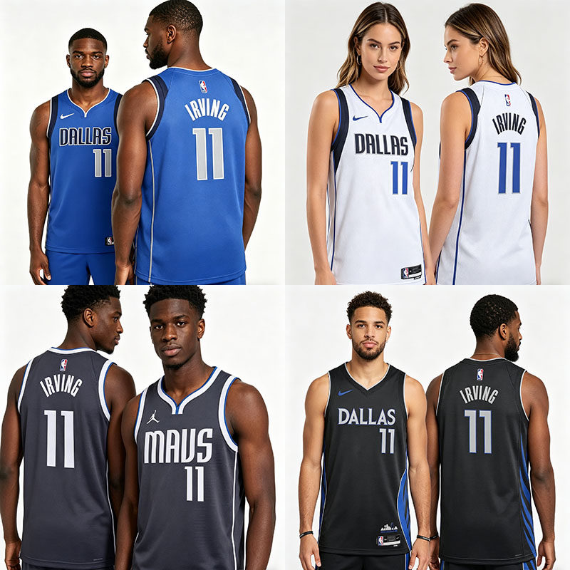 正品NIKE耐克篮网独行侠11号欧文篮球球衣sw球迷版运动背心DN2002