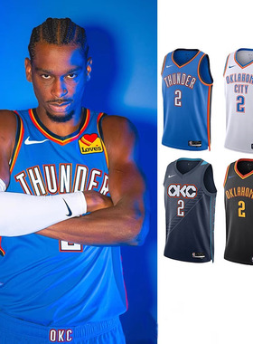 正品NIKE耐克雷霆亚历山大2霍姆格伦篮球球衣sw球迷版运动背心