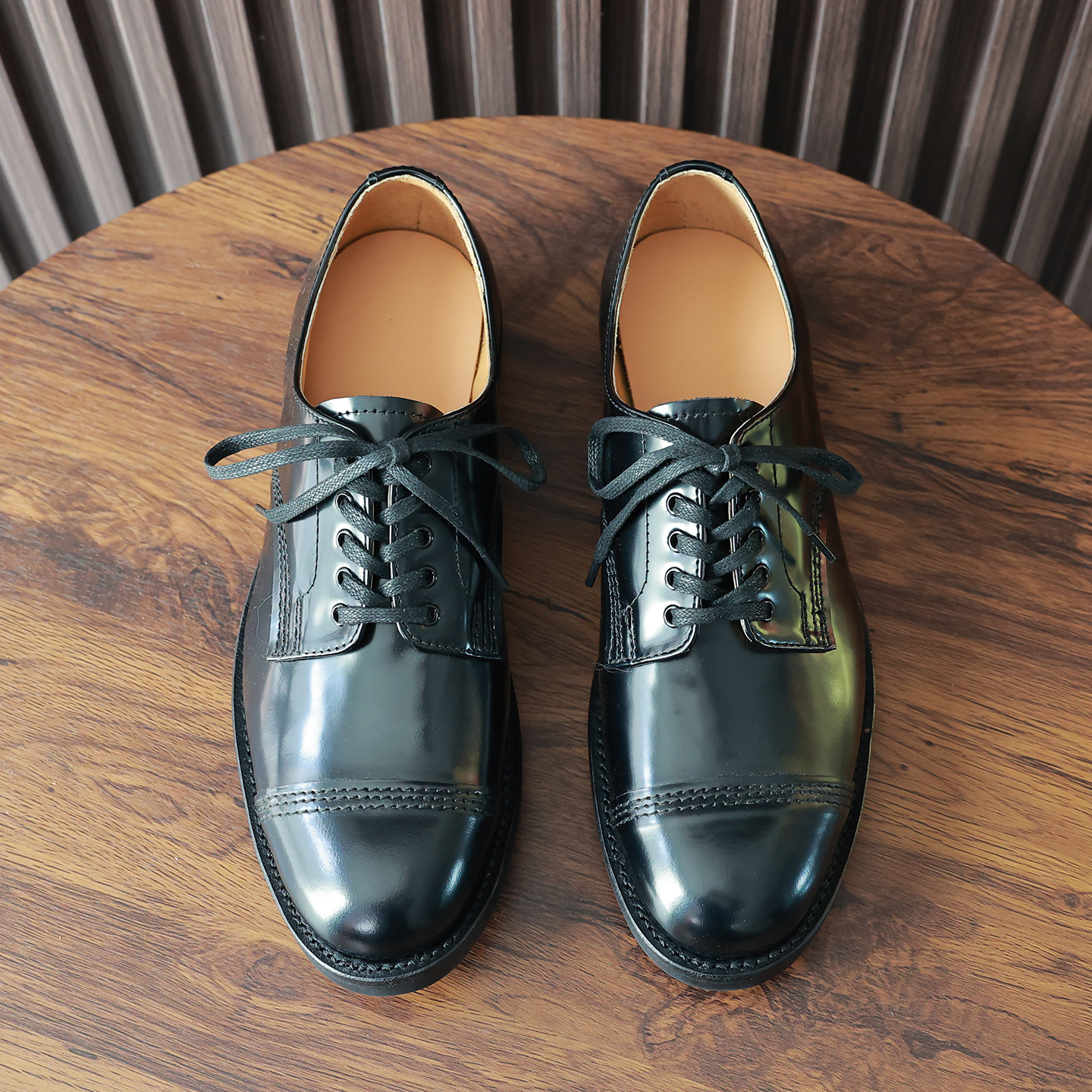 英伦军事线三接头皮鞋漆皮亮面真皮德比鞋系带正装婚礼宴会鞋男鞋