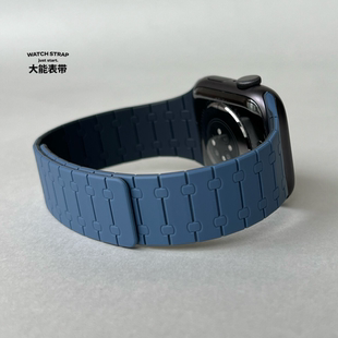 AP一体拼色超薄强磁磁吸表带applewatch987654se代苹果手表iwatch