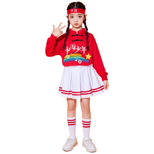儿童啦啦队演出服装幼儿园舞蹈合唱表演服小学生运动会开幕式班服