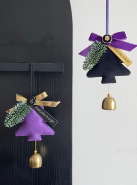 网红圣诞树星星铃铛许愿车挂件创意圣诞挂饰圣诞节日氛围室内挂饰