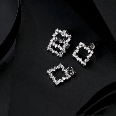 ABYB KVK勇气的平方百搭时尚耳钉鞠婧祎同款 耳环女气质后扣耳饰