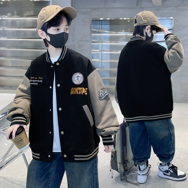 男童棒球服外套春秋款