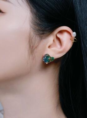 灵扬手作2024新款爆款玫瑰花耳挂原创小众设计纯银气质夏季耳饰女