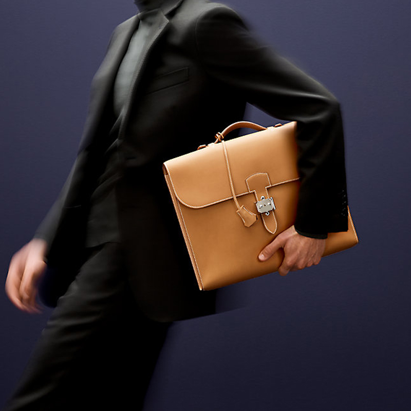 奢侈品商务包头层牛皮手工