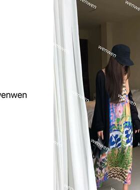 【WEN】森林秘境 2026夏季新款度假风设计感印花连衣裙 YS1629
