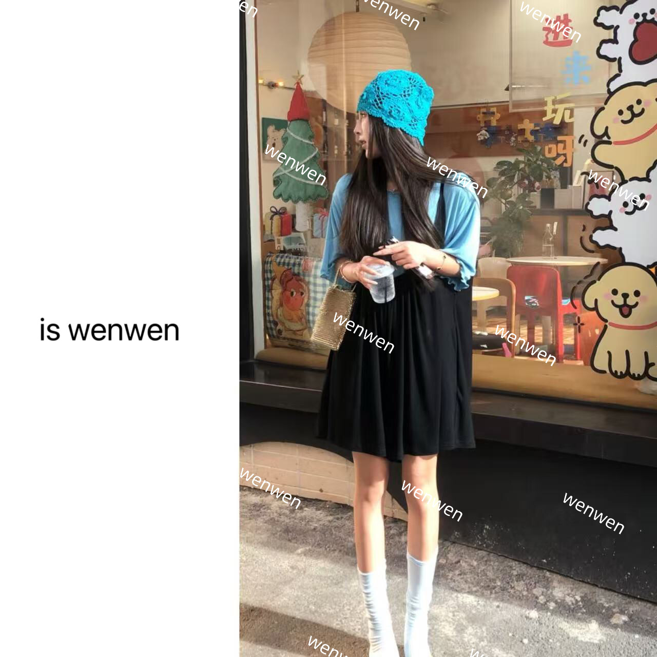 WEN夏季韩系木耳边短袖T恤