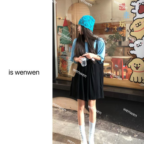 WEN夏季韩系木耳边短袖T恤