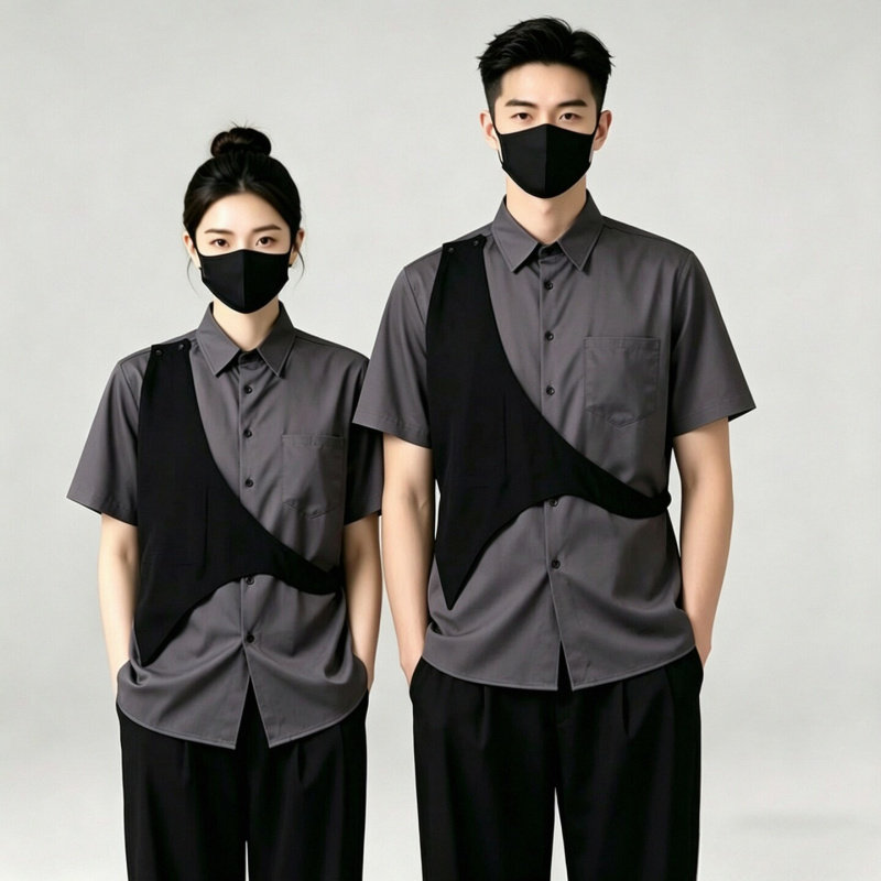 美发工作服春夏时尚发廊助理烫染技师美发师影楼宠物店工衣印logo