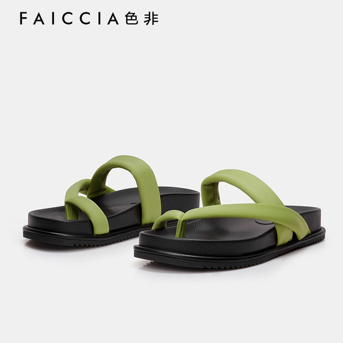 色非网红超火厚底凉拖鞋