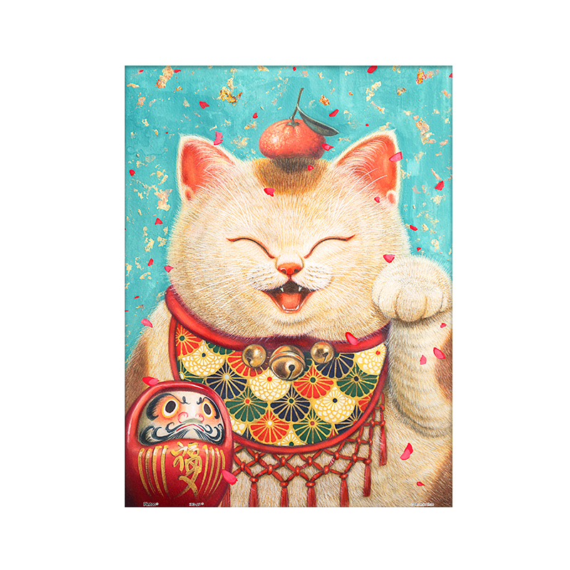 3djp开运招财猫300片拼图