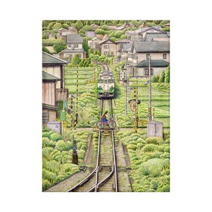 JP风景插画1200片成人解压治愈塑料平面拼图松本忠背影H2317