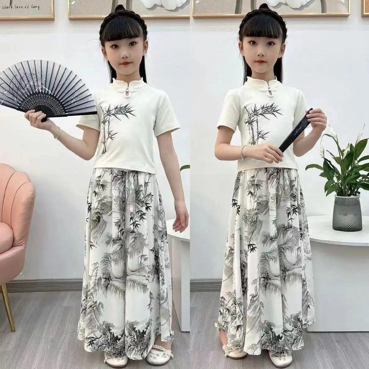折扣专区清仓撤柜女童2025新款夏季套装中大童儿童夏装国风洋气中