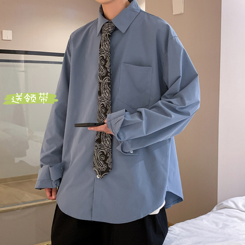 送领带 秋装新款腰果花领带DK长袖衬衫宽松JK制服501-2-CS08-P45图片