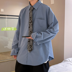 送领带 秋装新款腰果花领带DK长袖衬衫宽松JK制服501-2-CS08-P45图片