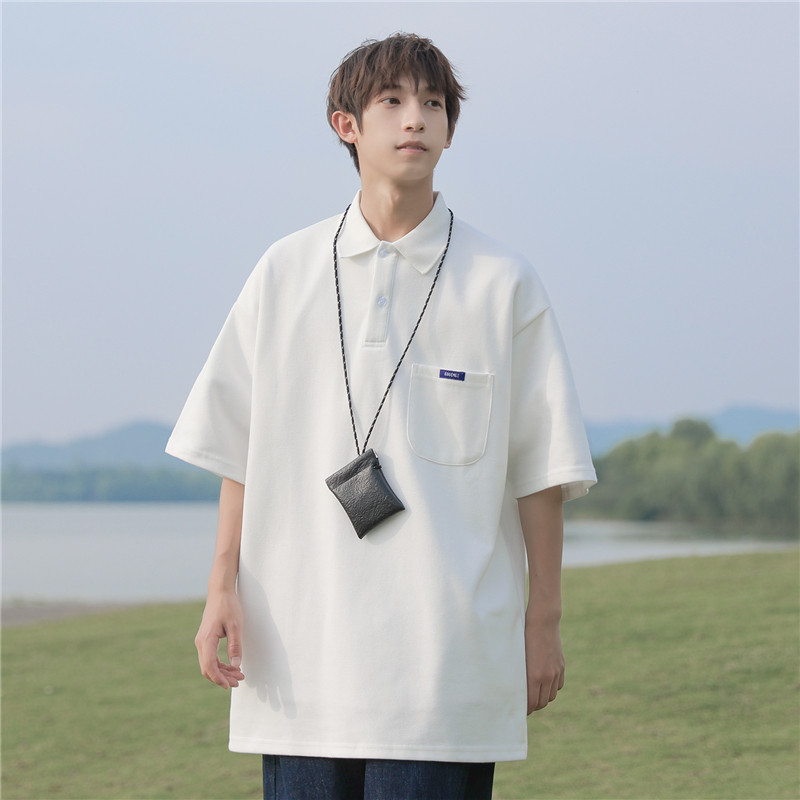 夏季重磅POLO衫宽松短袖T恤501-2-T1006-P50控68,男装T恤,星座501-2
