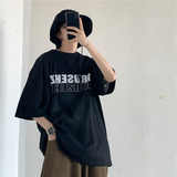 23夏季新款百搭字母印花短袖T恤男501-2-TX20-P2839，男装T恤，星座501-2
