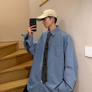 送领带 秋装新款腰果花领带DK长袖衬衫宽松JK制服501-2-CS08-P45图片