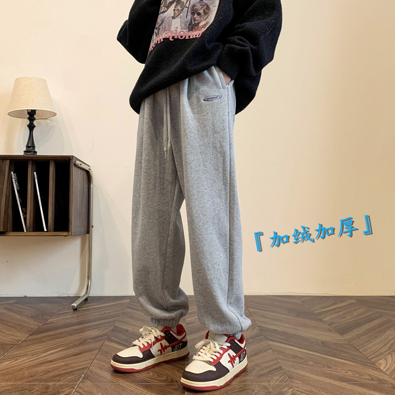 重磅加绒加厚刺绣休闲束脚卫裤501-2-WK625-P60图片