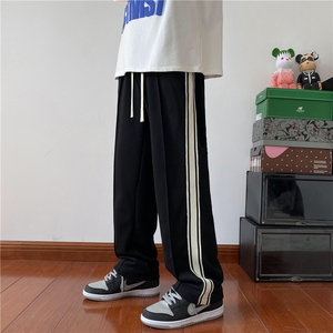 四季款 侧边织带条纹垂感直筒休闲卫裤501-2-KZ206-P50图片