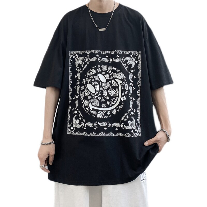 夏季腰花果笑脸印花短袖T恤501-2-TX10-P28,男装T恤,星座501-2